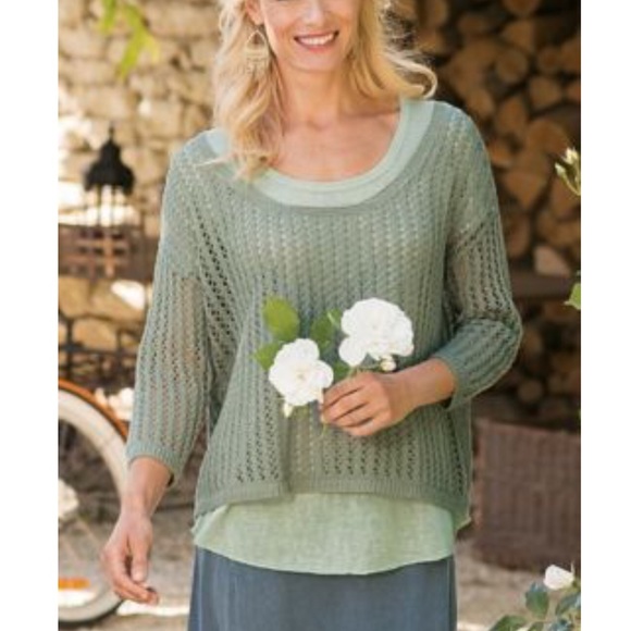 Soft Surroundings Tops - Soft Surroundings Open Stitch 2 Piece Top